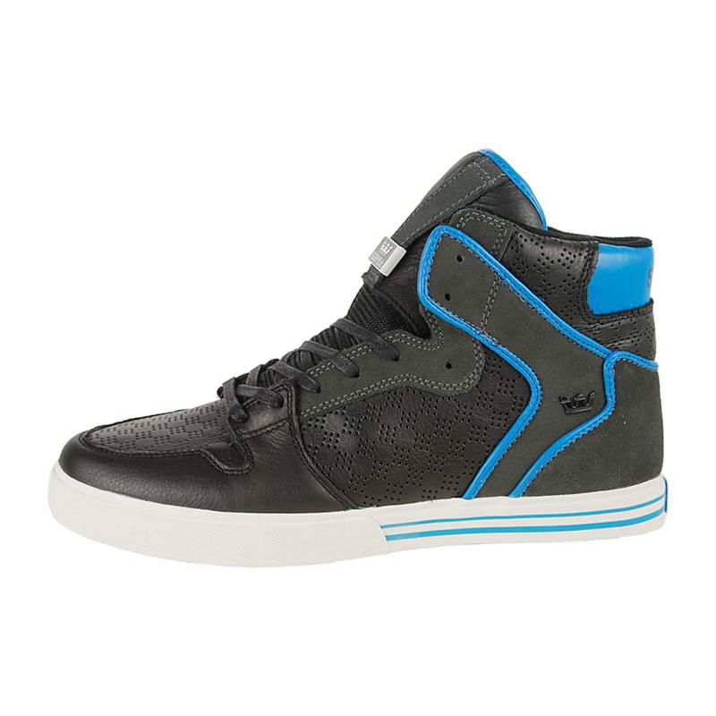 Zapatillas Altas Supra Argentina Hombre - VAIDER Negras Azules (ZTNGR-8037)